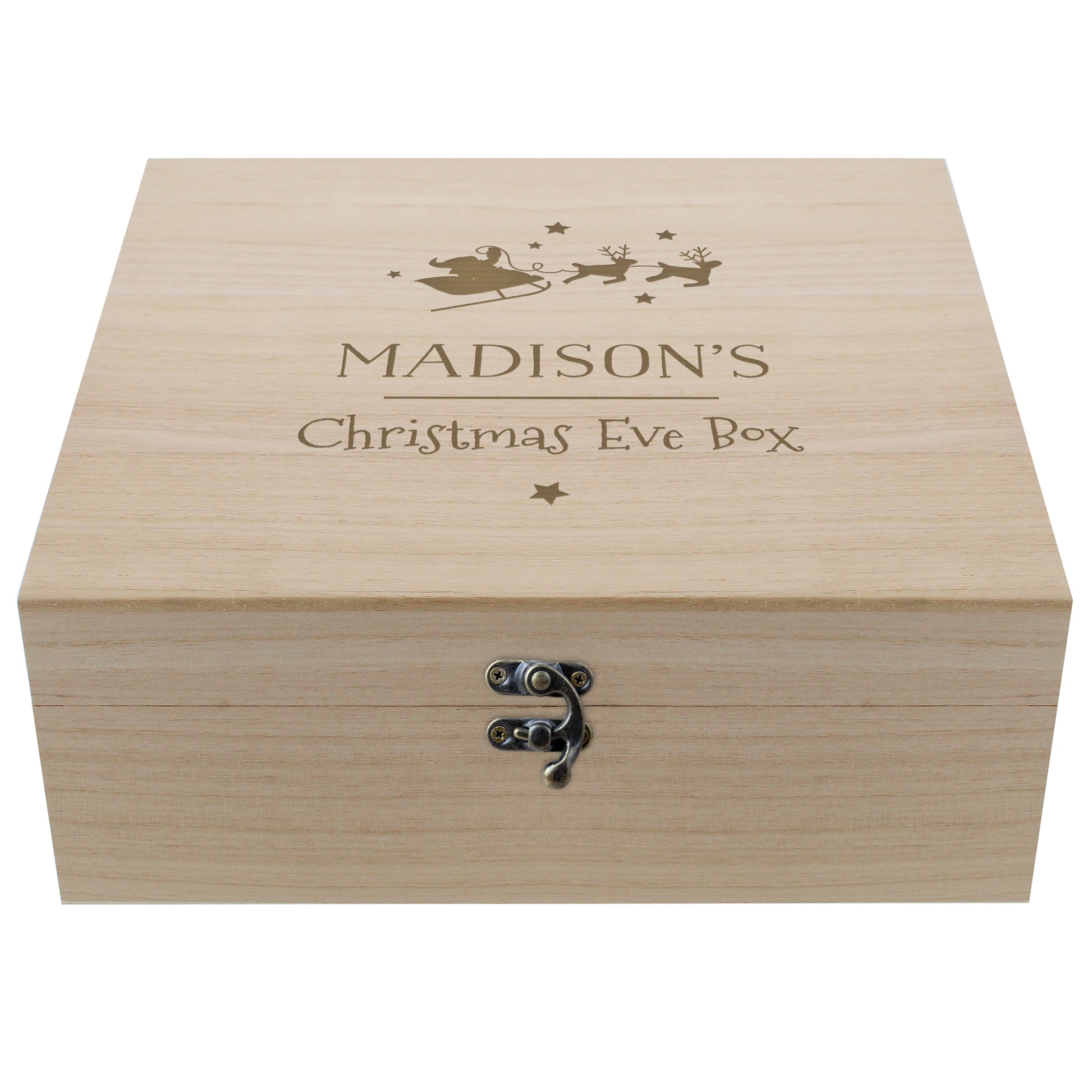 Personalised Large Wooden Christmas Eve Box - MK&JD Gifts