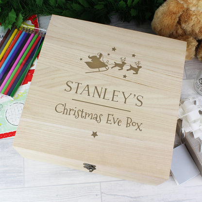 Personalised Large Wooden Christmas Eve Box - MK&JD Gifts
