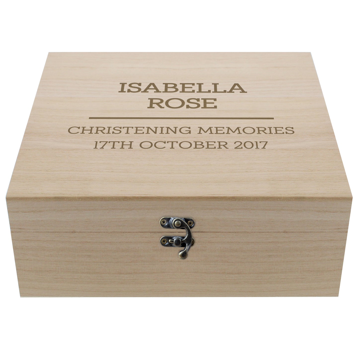 Personalised Any Message Large Wooden Keepsake Box - MK&JD Gifts