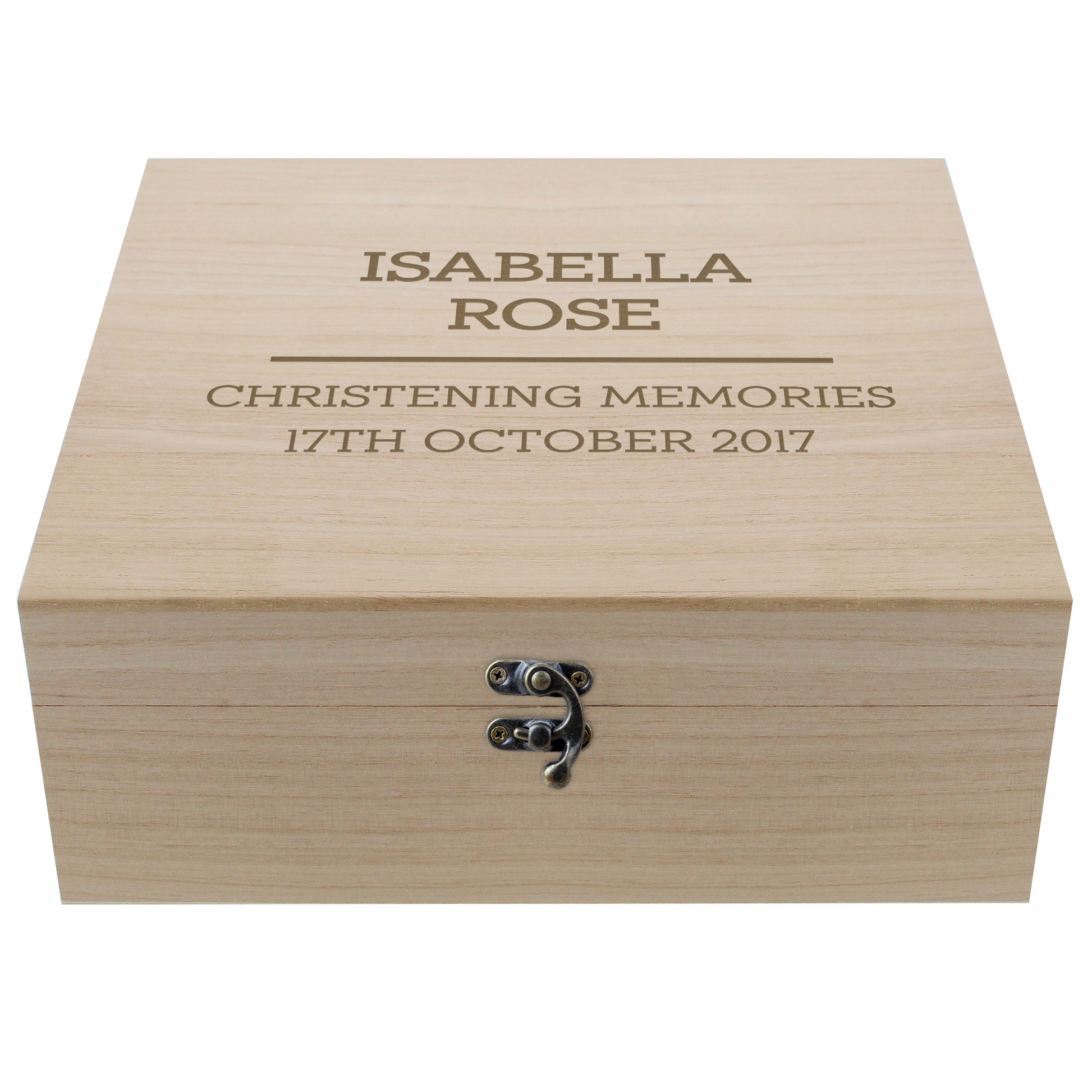 Personalised Any Message Large Wooden Keepsake Box - MK&JD Gifts