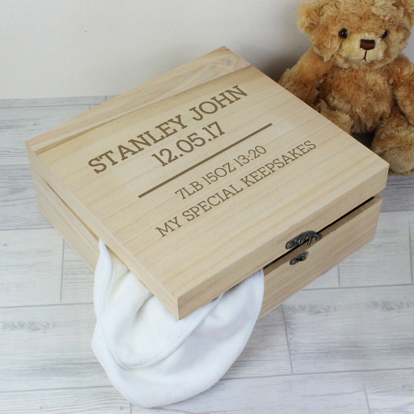 Personalised Any Message Large Wooden Keepsake Box - MK&JD Gifts