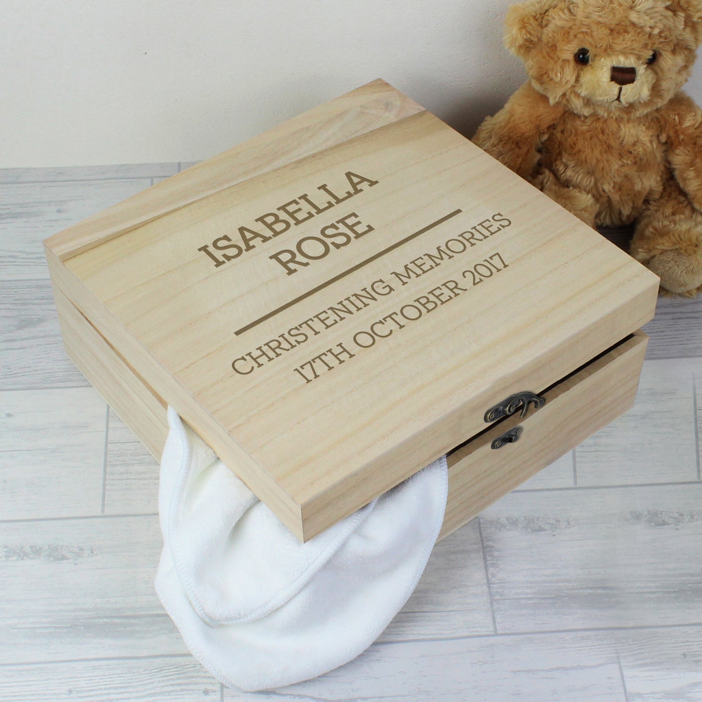 Personalised Any Message Large Wooden Keepsake Box - MK&JD Gifts