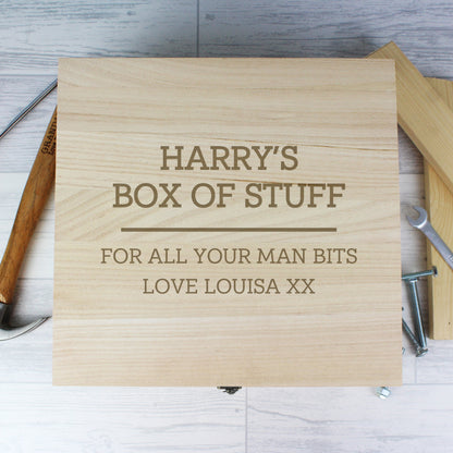 Personalised Any Message Large Wooden Keepsake Box - MK&JD Gifts