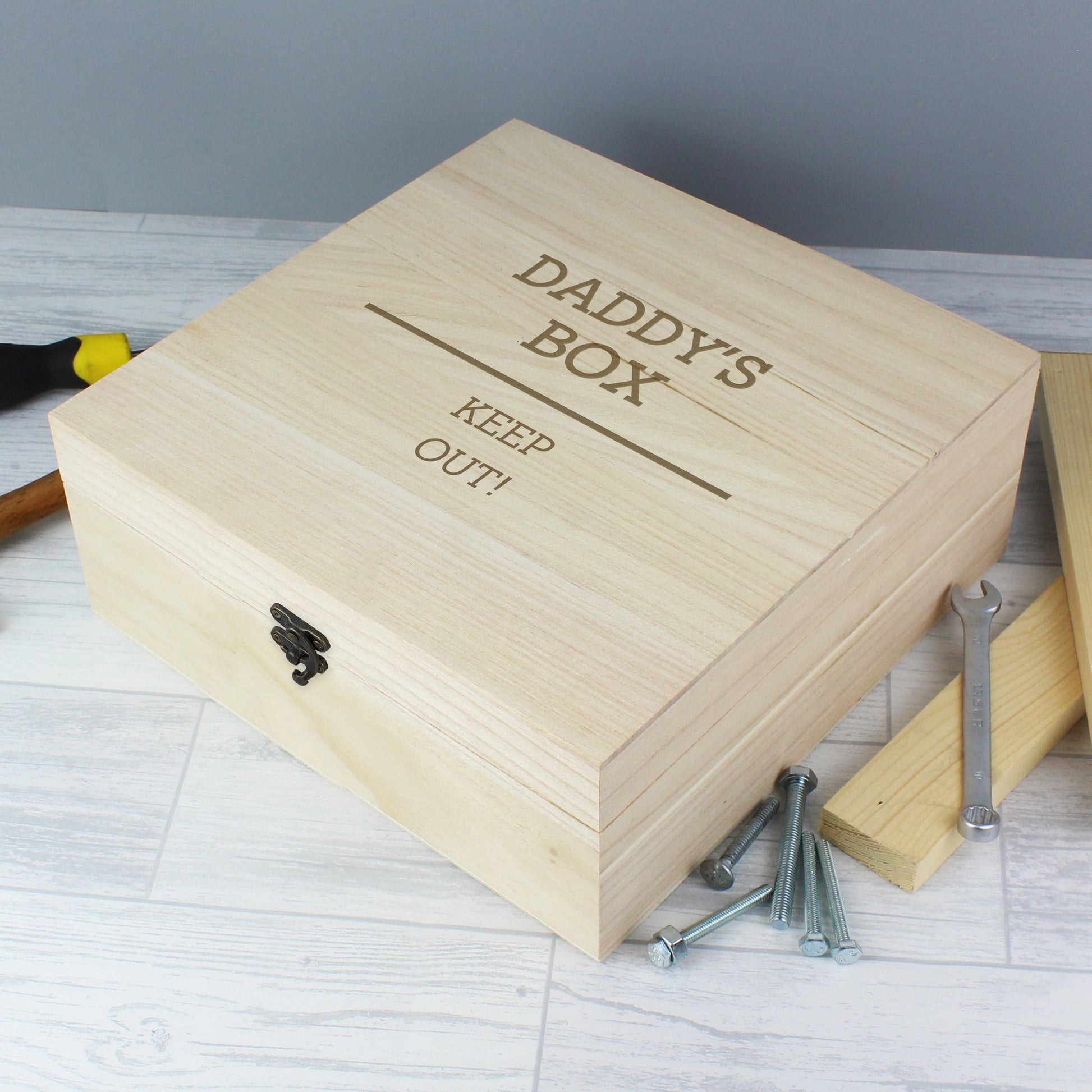 Personalised Any Message Large Wooden Keepsake Box - MK&JD Gifts