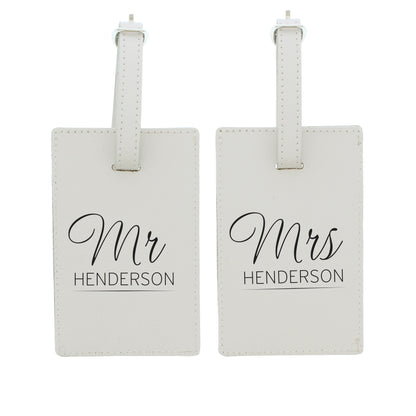 Personalised Couples Classic Cream Luggage Tags - MK&JD Gifts