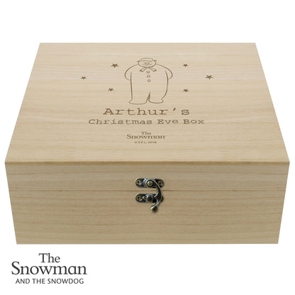 Personalised The Snowman Large Wooden Christmas Eve Box - MK&JD Gifts
