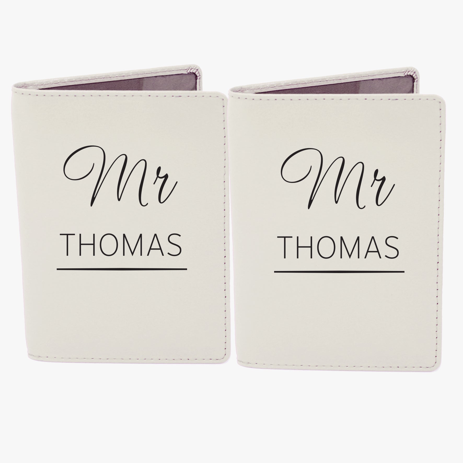 Personalised Couples Cream Passport Holders - MK&JD Gifts