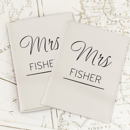 Personalised Couples Cream Passport Holders - MK&JD Gifts