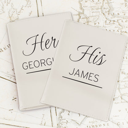 Personalised Couples Cream Passport Holders - MK&JD Gifts