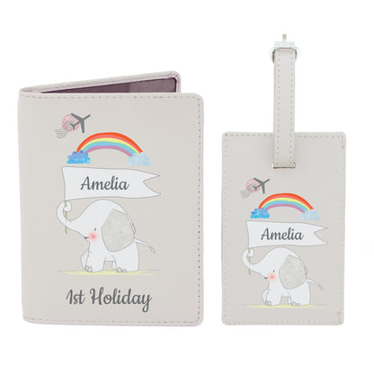 Personalised My 1st Cream Passport Holder & Luggage Tag Set - MK&JD Gifts