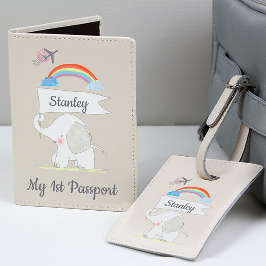 Personalised My 1st Cream Passport Holder & Luggage Tag Set - MK&JD Gifts