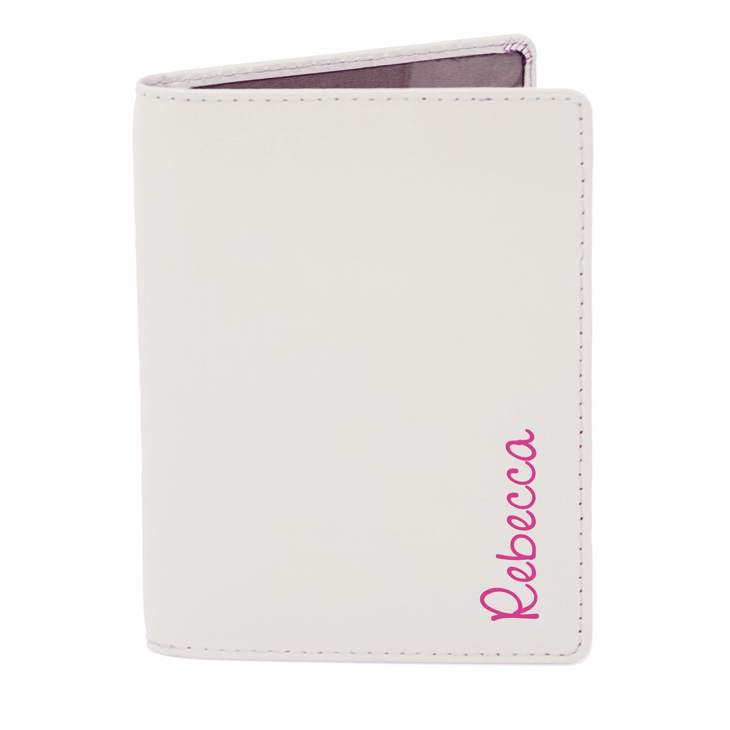 Personalised Pink Name Cream Passport Holder - MK&JD Gifts