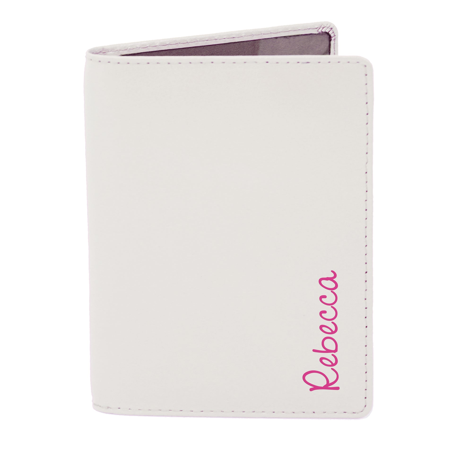 Personalised Pink Name Cream Passport Holder - MK&JD Gifts