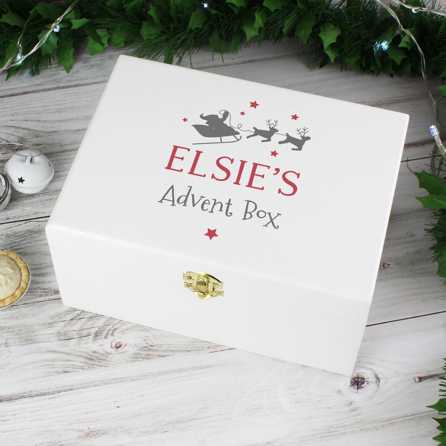 Personalised Christmas Eve White Wooden  Box - MK&JD Gifts