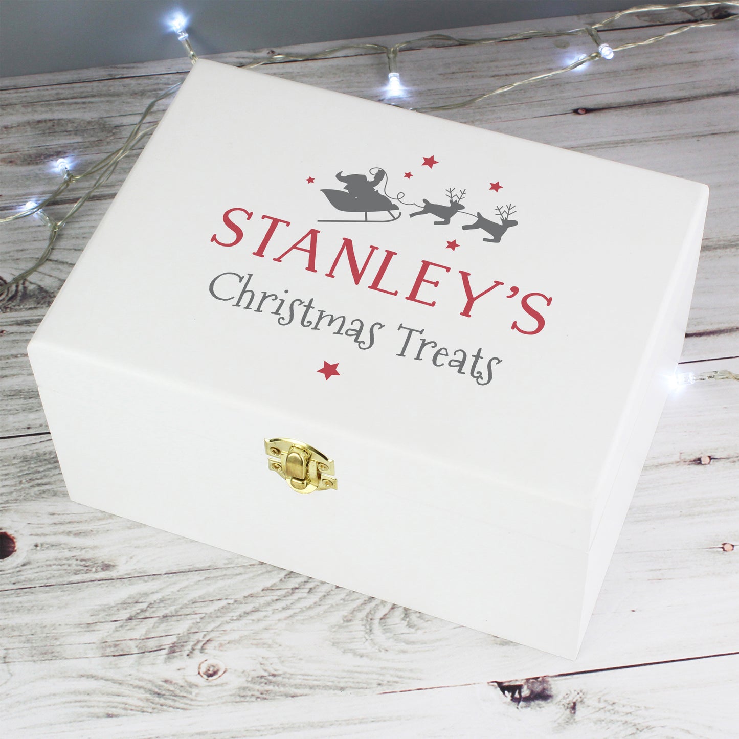 Personalised Christmas Eve White Wooden  Box - MK&JD Gifts