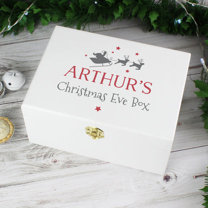 Personalised Christmas Eve White Wooden  Box - MK&JD Gifts