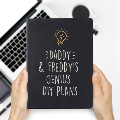 Personalised Light Bulb Black Hardback Notebook - MK&JD Gifts
