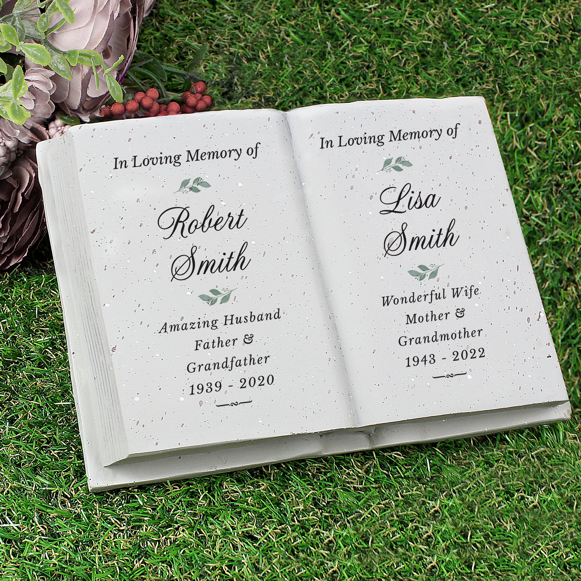 Personalised Couples In Loving Memory Resin Book - MK&JD Gifts