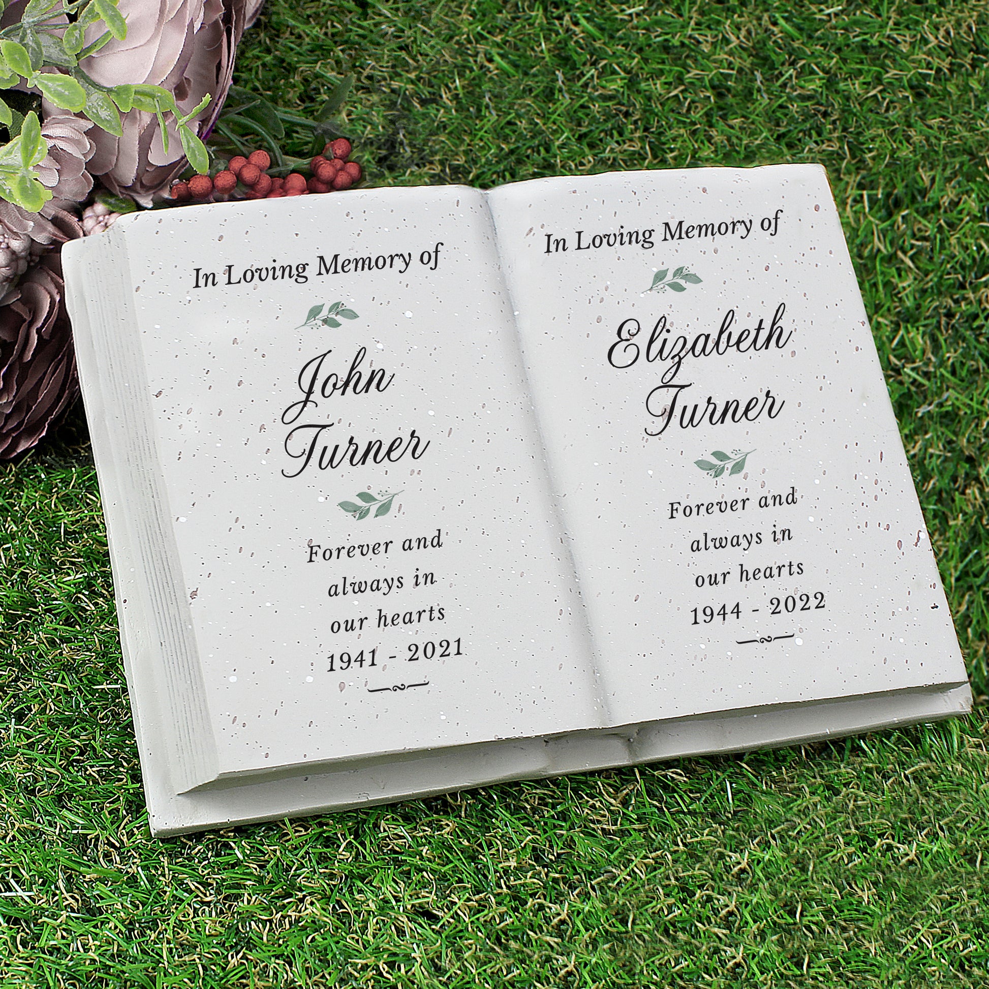 Personalised Couples In Loving Memory Resin Book - MK&JD Gifts