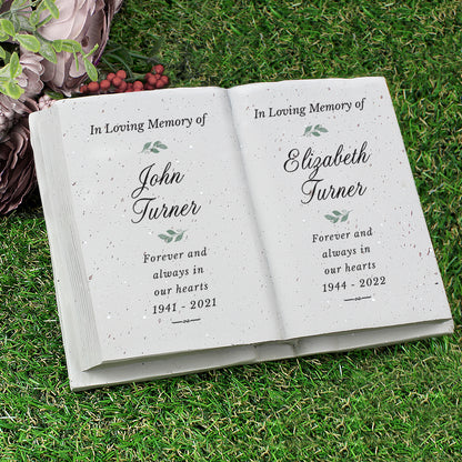 Personalised Couples In Loving Memory Resin Book - MK&JD Gifts