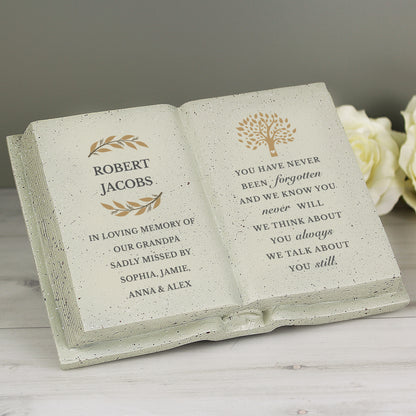 Personalised Family Tree Memorial Resin Book - MK&JD Gifts