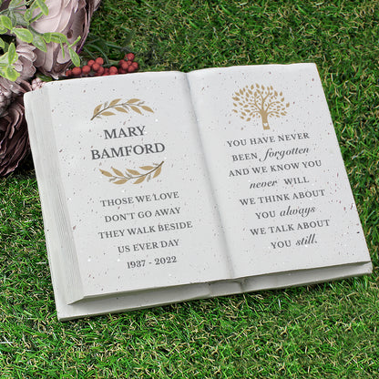 Personalised Family Tree Memorial Resin Book - MK&JD Gifts