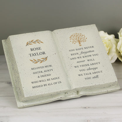 Personalised Family Tree Memorial Resin Book - MK&JD Gifts