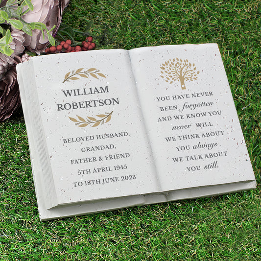 Personalised Family Tree Memorial Resin Book - MK&JD Gifts