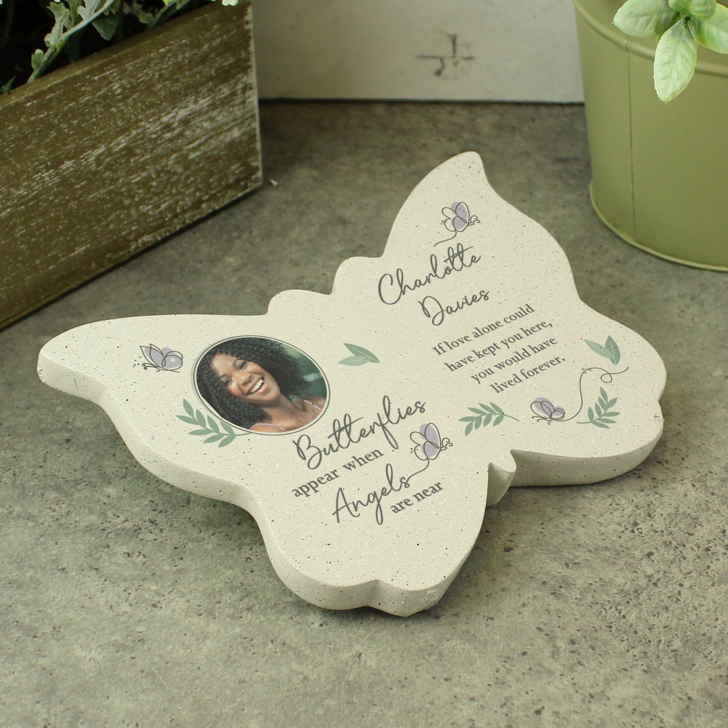 Personalised Butterflies Appear Photo Upload Memorial Resin Butterfly - MK&JD Gifts