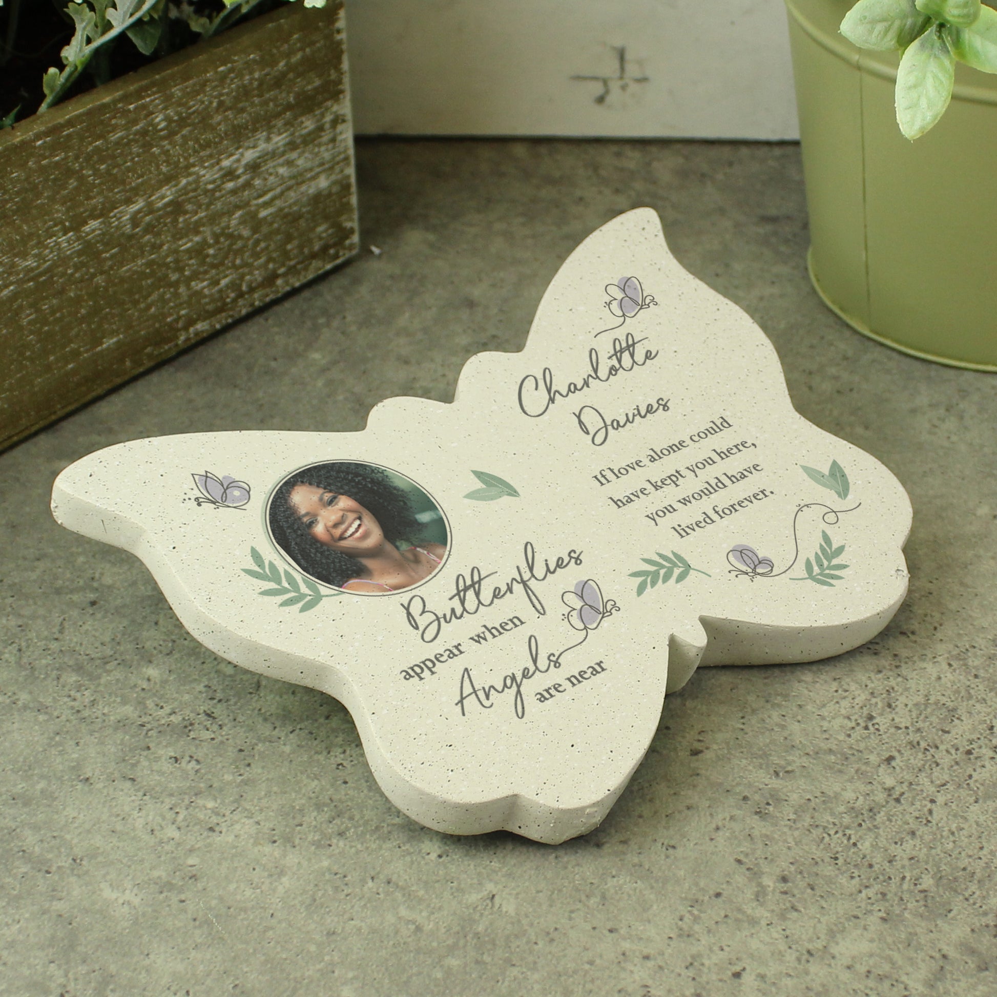 Personalised Butterflies Appear Photo Upload Memorial Resin Butterfly - MK&JD Gifts