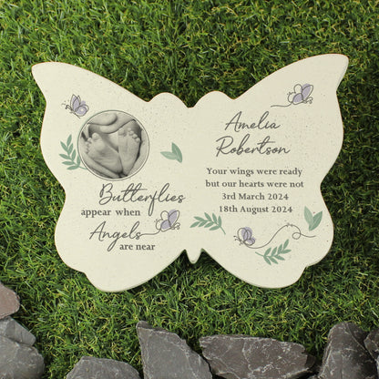 Personalised Butterflies Appear Photo Upload Memorial Resin Butterfly - MK&JD Gifts