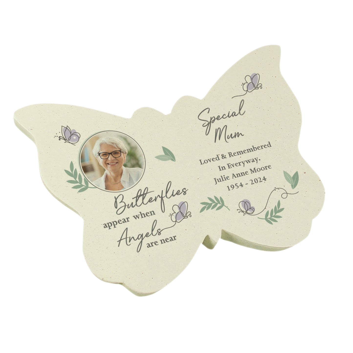 Personalised Butterflies Appear Photo Upload Memorial Resin Butterfly - MK&JD Gifts