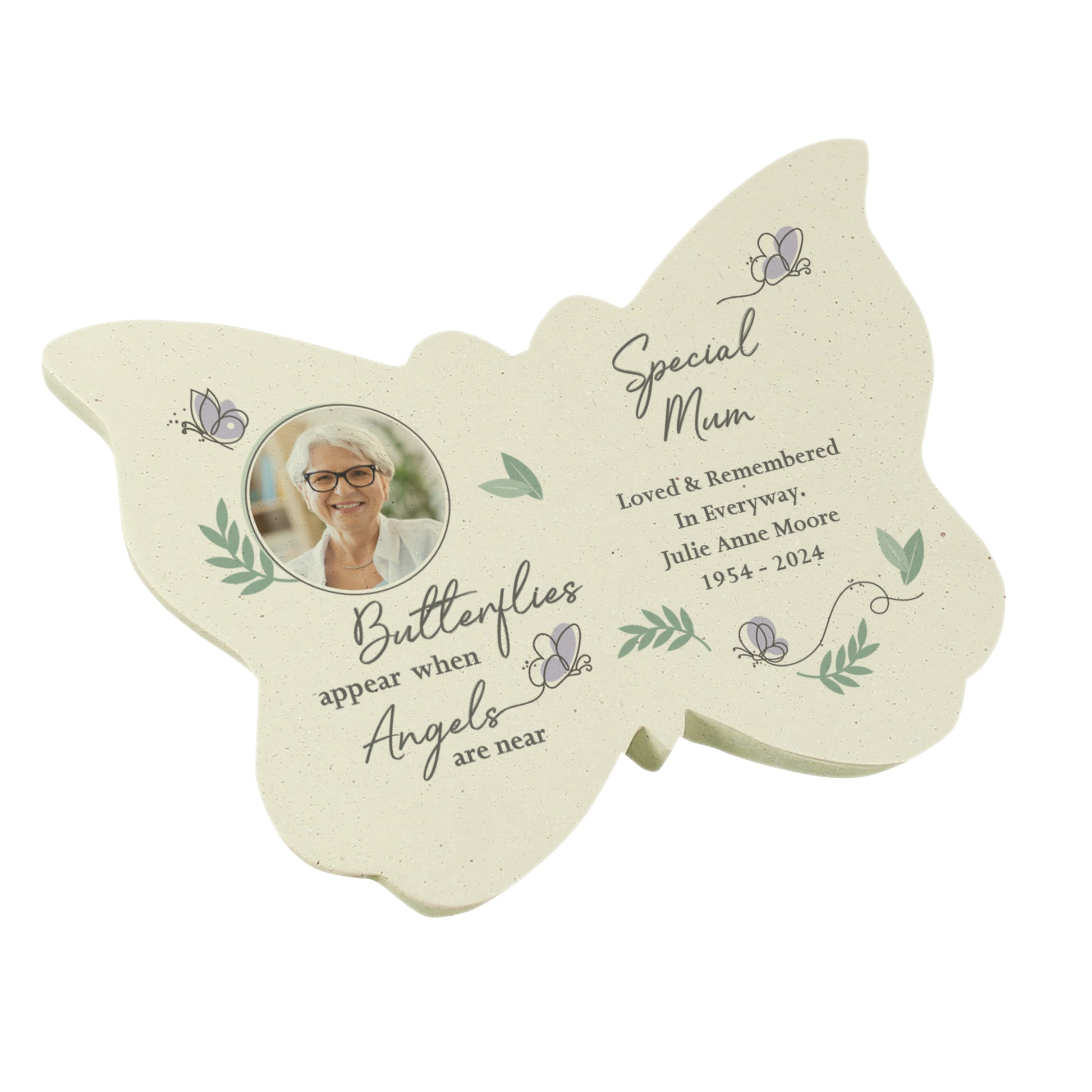 Personalised Butterflies Appear Photo Upload Memorial Resin Butterfly - MK&JD Gifts