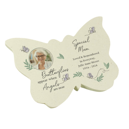 Personalised Butterflies Appear Photo Upload Memorial Resin Butterfly - MK&JD Gifts