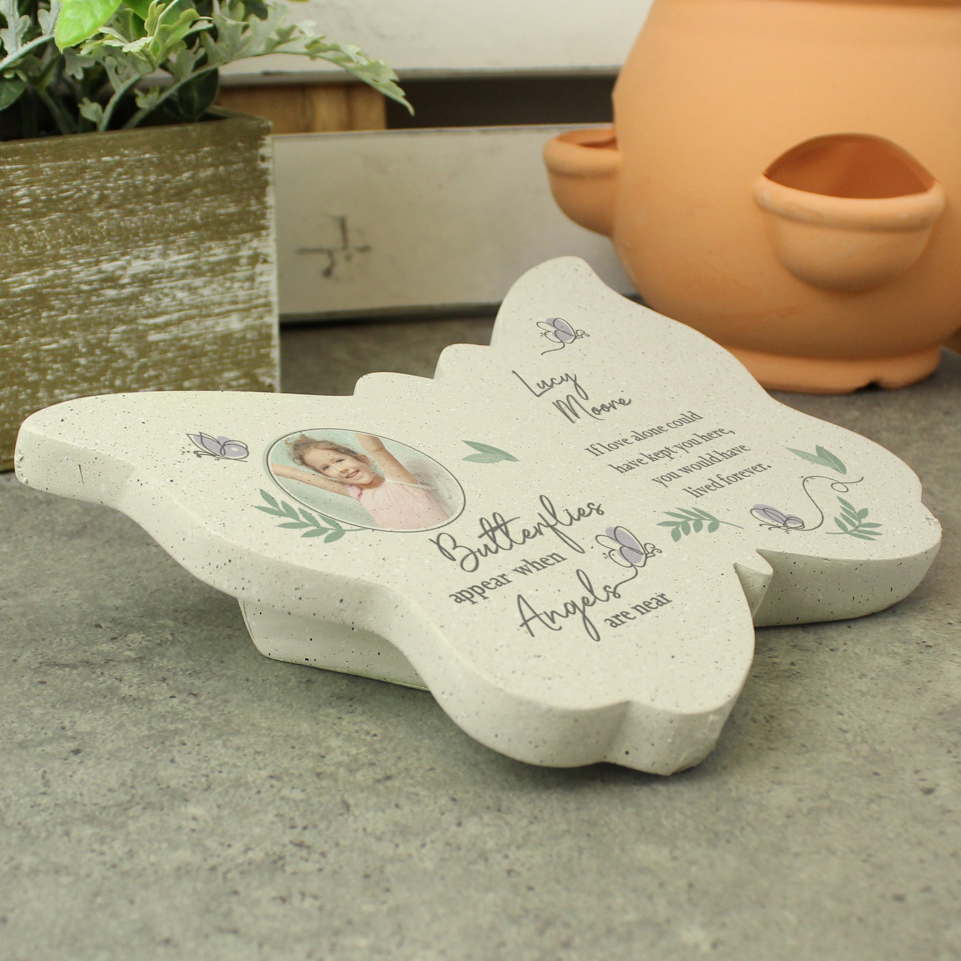 Personalised Butterflies Appear Photo Upload Memorial Resin Butterfly - MK&JD Gifts