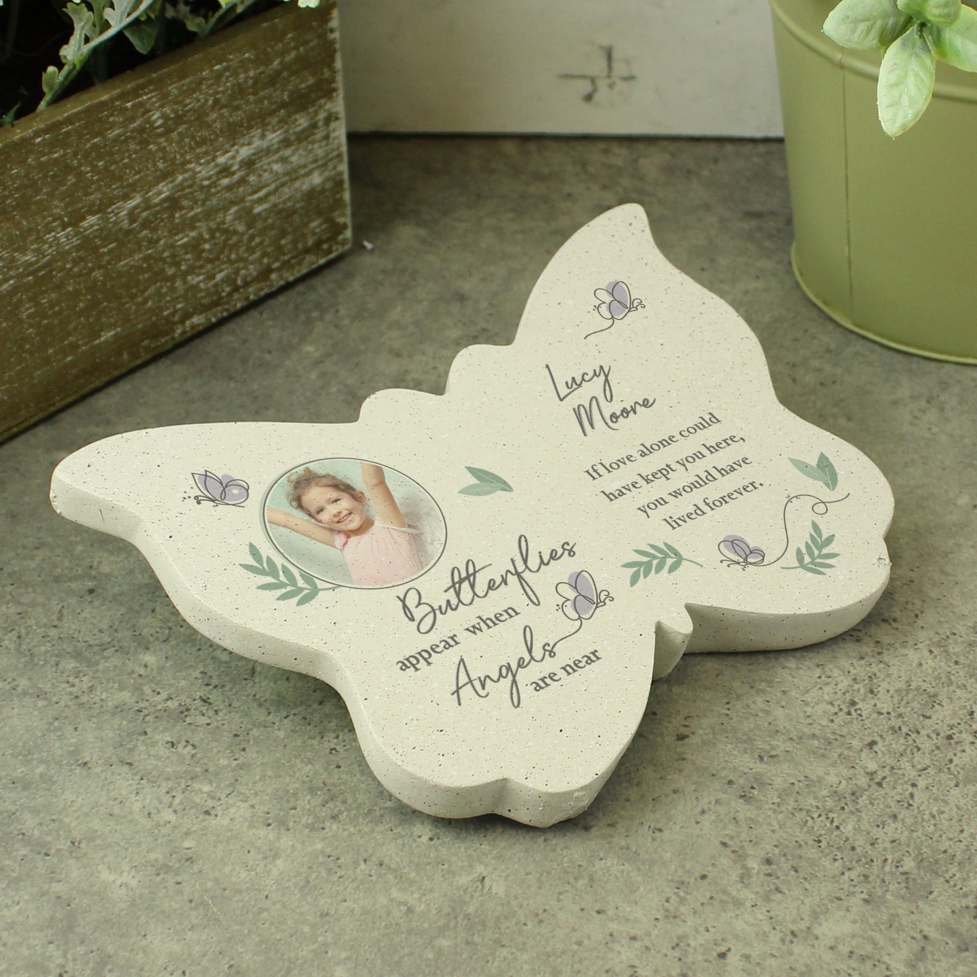 Personalised Butterflies Appear Photo Upload Memorial Resin Butterfly - MK&JD Gifts