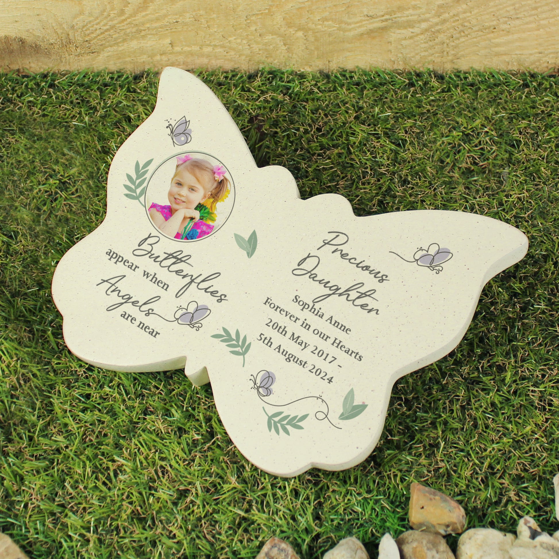 Personalised Butterflies Appear Photo Upload Memorial Resin Butterfly - MK&JD Gifts