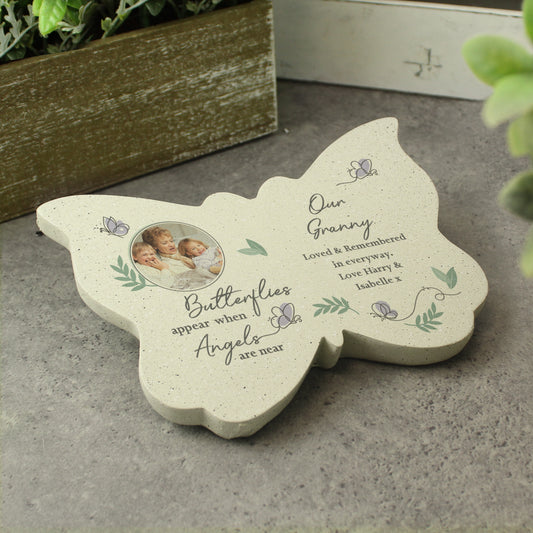 Personalised Butterflies Appear Photo Upload Memorial Resin Butterfly - MK&JD Gifts