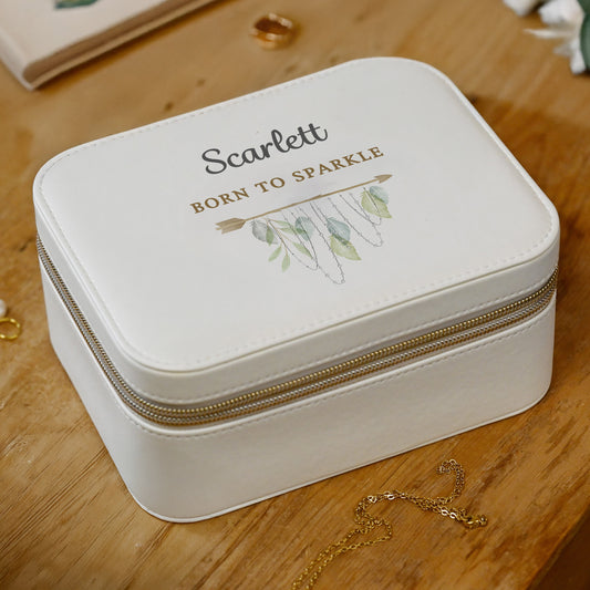 Personalised Botanical Travel Jewellery Box - MK&JD Gifts