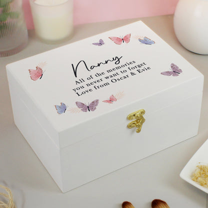 Personalised Butterfly Wooden Keepsake Box - MK&JD Gifts