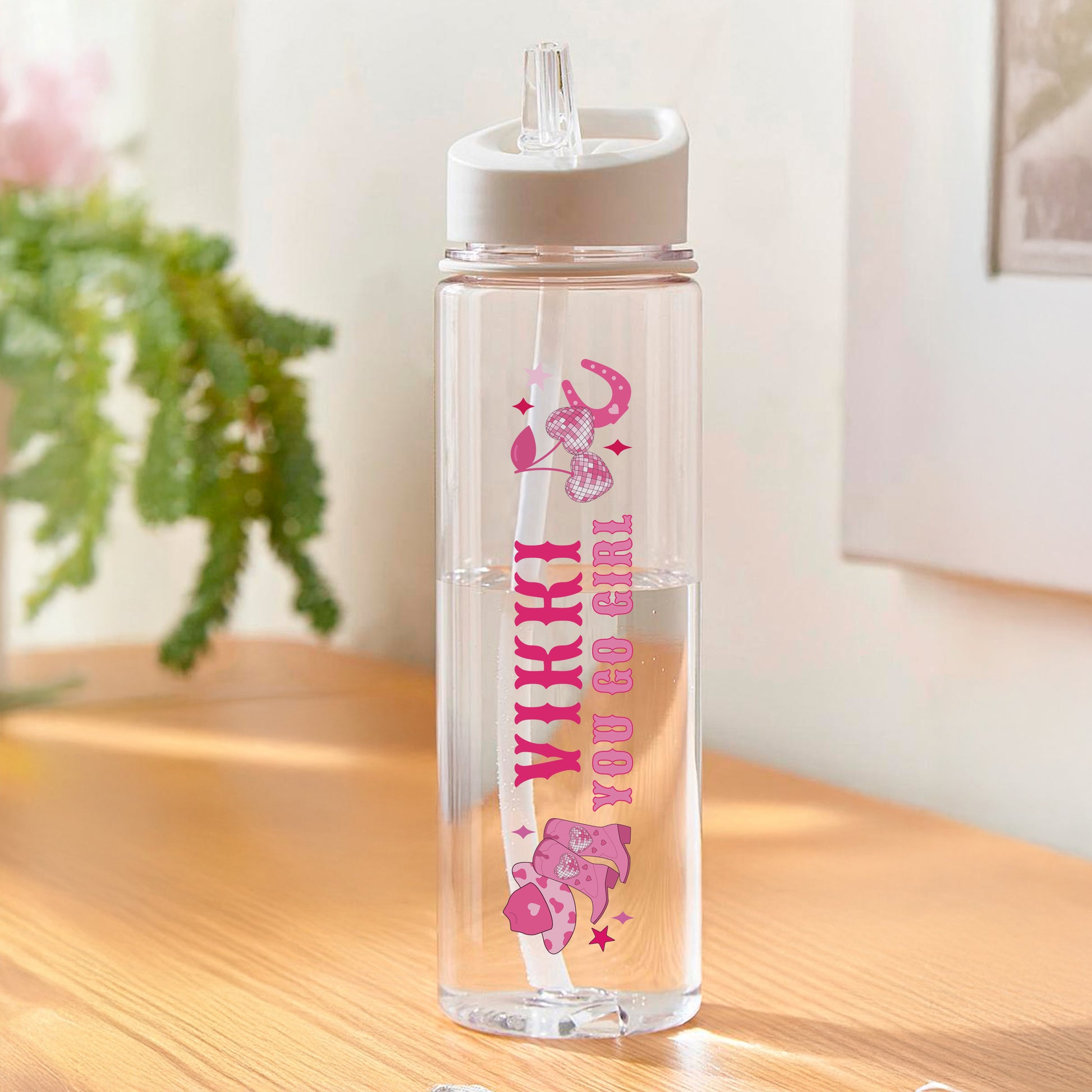 Personalised Cowgirl Water Bottle - MK&JD Gifts