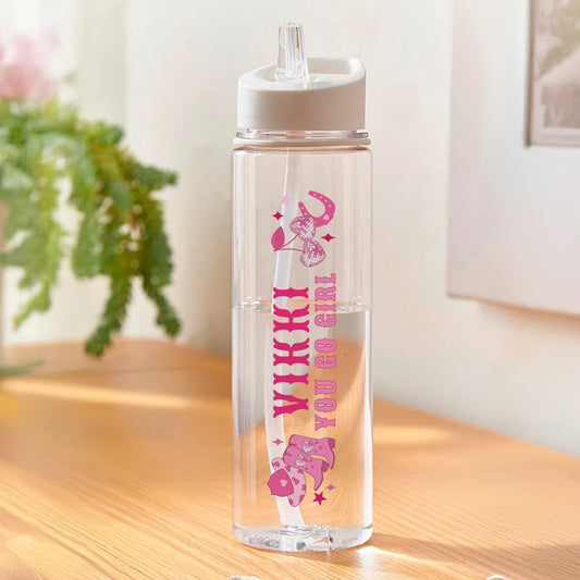 Personalised Cowgirl Water Bottle - MK&JD Gifts